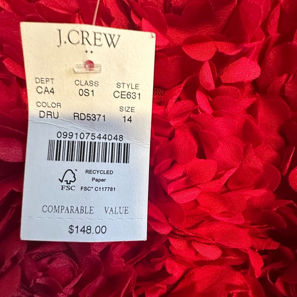 CLOSET CLOSING J Crew FACTORY Mini Rosette Dress NWT - Picture 7 of 9